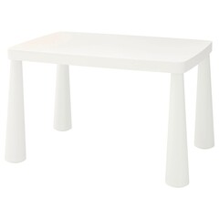 Children's table harmless plastic light stable durable white home garden furniture room isolated on background