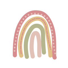 Boho rainbow illustration