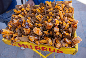 street food fresh churros in Mexico City