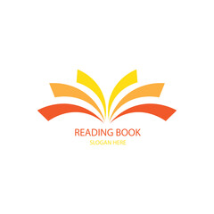 Fototapeta na wymiar Reading Book icon logo free vector
