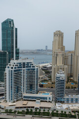 Fototapeta na wymiar Dubai Marina City Skyline in the United Arab Emirates
