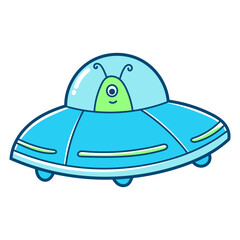 cartoon ufo illustration