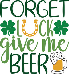 Naklejka premium St. Patrick's Day greeting Vector illustration, Saint Patrick holiday quotes SVG design