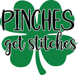 Naklejka premium St. Patrick's Day greeting Vector illustration, Saint Patrick holiday quotes SVG design