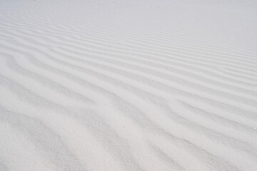 white sand ripples in the sand at White Sands National Park