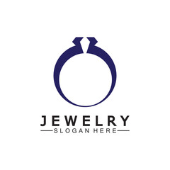 Abstract diamond for jewelry business logo design concept