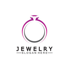 Abstract diamond for jewelry business logo design concept