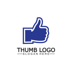 Obraz premium Thumb up concept logo template.Good symbol for your web site design, logo, app,Vector illustration.