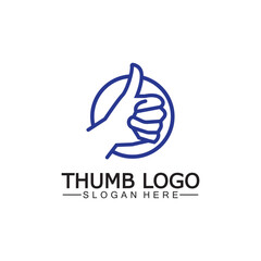 Thumb up concept logo template.Good symbol for your web site design, logo, app,Vector illustration.