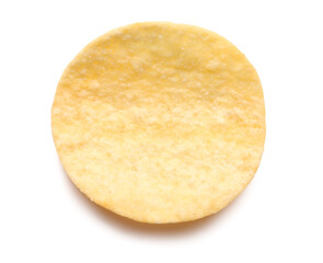 Delicious potato chip isolated on white background