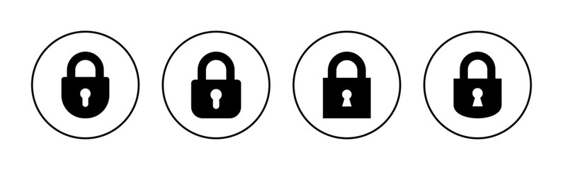 Lock icon vector for web and mobile app. Padlock sign and symbol. Encryption icon. Security symbol