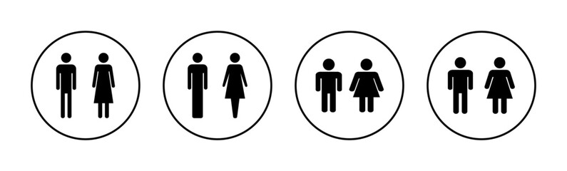 Man and woman icon vector for web and mobile app. male and female sign and symbol. Girls and boys