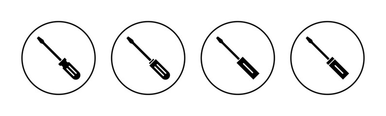 Screwdriver icon vector for web and mobile app. tools sign and symbol