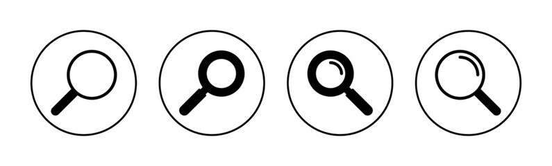 Search icon vector for web and mobile app. search magnifying glass sign and symbol
