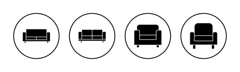 Sofa icon vector for web and mobile app. sofa sign and symbol. furniture icon