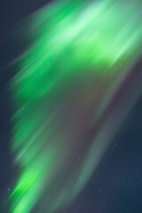 Northern lights aurora seen outside of Whitehorse in Yukon Territory, Canada. 
