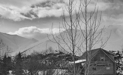 barn in the mountains