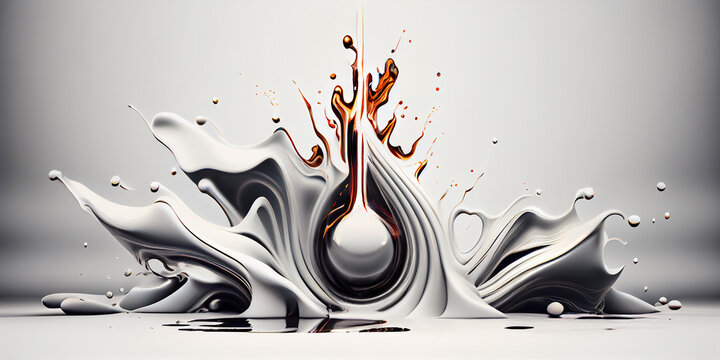 3D abstract splash, background design.