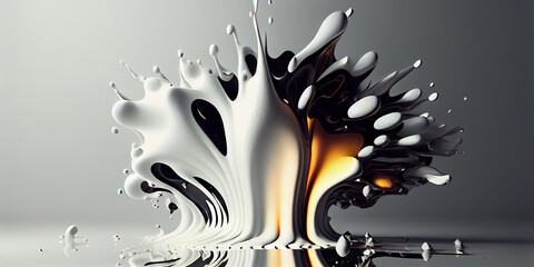 3D abstract splash, background design.