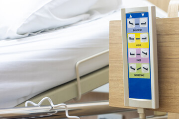 Controller for hospital bed positions, cloe up