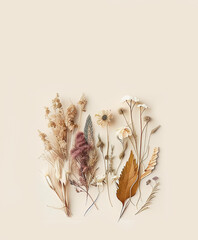 pressed flowers. Created by Generative AI