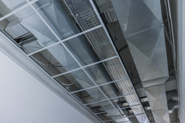 Fototapeta premium View from below on ceiling ventilation system