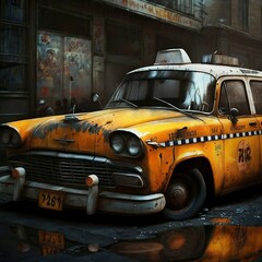 Abandoned New York Taxi
