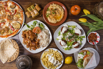 Set of turkish dishes