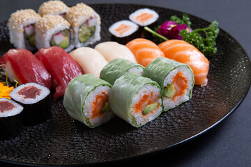 Variety of sushi