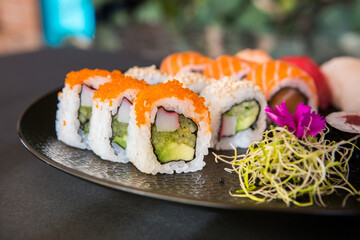 Variety of sushi