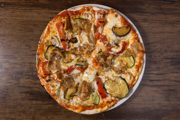Turkish kebab pizza.