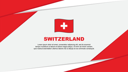 Switzerland Flag Abstract Background Design Template. Switzerland Independence Day Banner Cartoon Vector Illustration. Switzerland