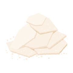 Vector illustration of sake lees.