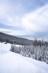 Echo Mountain in the winter with snow