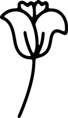 Flower icon set. Hand drawn elements