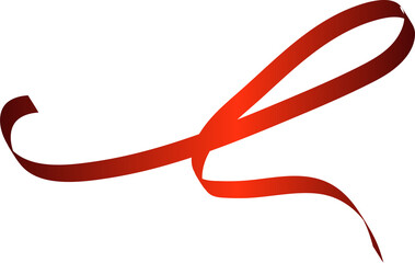 Red ribbons. Holiday decoration