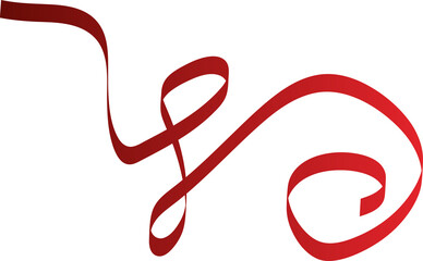 Red ribbons. Holiday decoration