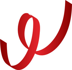 Red ribbons. Holiday decoration