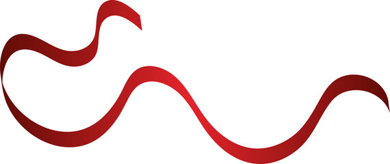 Red ribbons. Holiday decoration