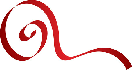 Red ribbons. Holiday decoration