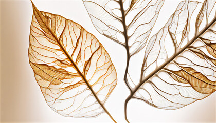 Delicate Leaf Skeleton Structure - Generative Ai