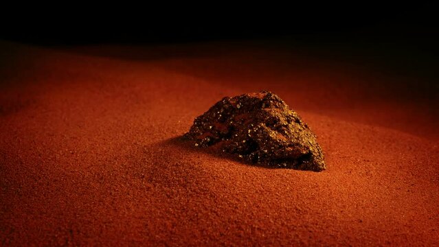 Mars Concept - Martian Mineral Rock In The Sand