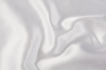 Naklejka premium Smooth elegant white silk or satin luxury cloth texture background. 