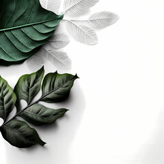Leaves Background Banner. Generative AI