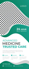 Healthcare and Medical Roll Up Banner Design, Standee Template Used for Exhibition, Printing, Presentation