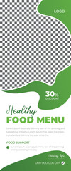 Special Food Menu Roll Up Banner Exhibition Stand Design Template