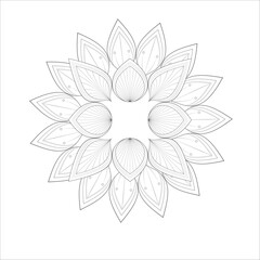 Perfect coloring book of pleasing doodle flowers for holidays at home