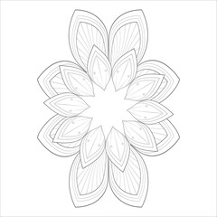 Perfect coloring book of pleasing doodle flowers for holidays at home