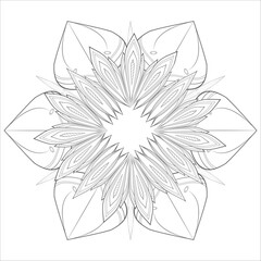 Perfect coloring book of pleasing doodle flowers for holidays at home