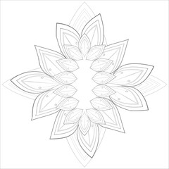 Perfect coloring book of pleasing doodle flowers for holidays at home